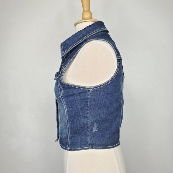 Amethyst Jean Harley Davidson Applique Vest, L (J) - Picture 7 of 12